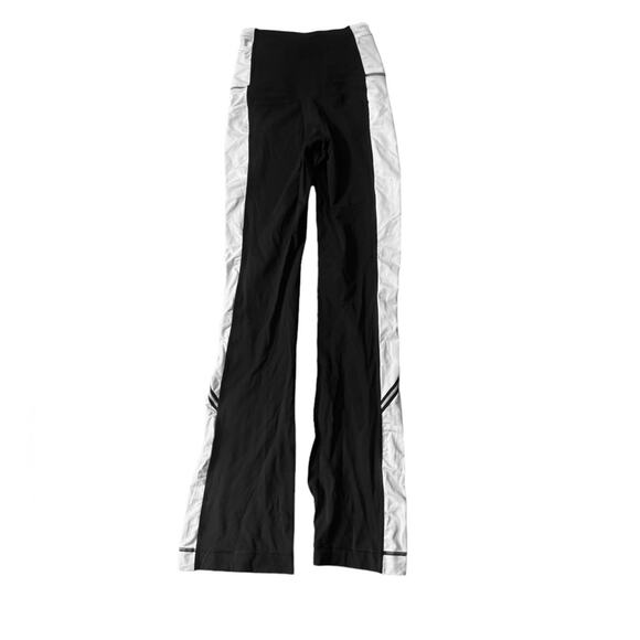 Lululemon Run: Ice Queen Pant Black Polar Cream Tight Reflective Zipper RARE - Picture 2 of 4